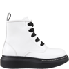 Alexander Mcqueen Lace-up Leather Boots In White