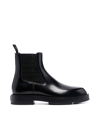 Givenchy Man Black Smooth Leather Chelsea Boot In Black