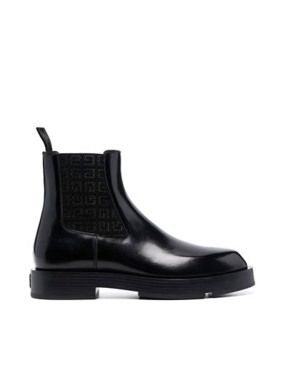 Givenchy Chelsea Boots In Brushed Calf Leather In Black