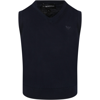 Armani Collezioni Blue Vest For Boy With Iconic Eagle In Blue