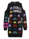 Stella Mccartney Gamer Intarsia-knit Cut-out Dress In Multicolor