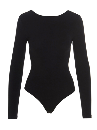 Wolford 'memphis String' Body With Back Neckline In Nero