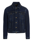 Moorer Dark Blue Denim Jacket Versatile. In Blue