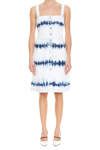 Stella Mccartney Tie-dye Bleach Denim Button-front Dress In Multicolor