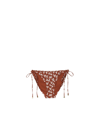 Tory Burch Bikini Briefs With Floral Print In Brown