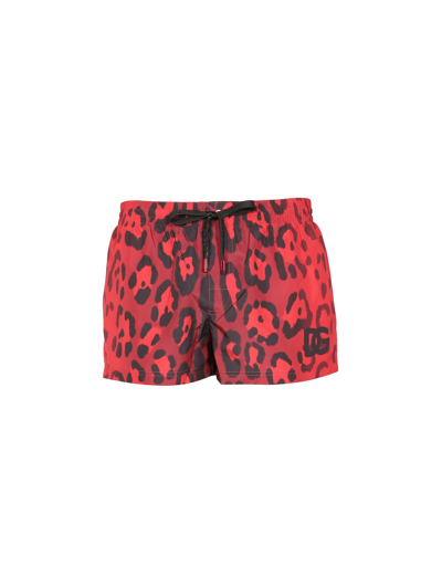 Dolce & Gabbana Short Swimsuit In Red