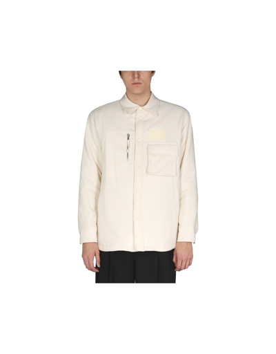 Helmut Lang Multi-pocket Quilted Shirt Jacket In White