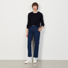 Sandro Crewneck Merino-wool Jumper In Navy Blue