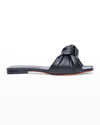Santoni Freeze Knot Flat Slide Sandals In Black