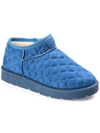 Journee Collection Tazara Quilted Faux Shearling Lined Slipper Boot In Blue