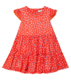 Marc Jacobs Kids Red Hearts All Over Dress In Peach