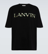 Lanvin Black Cotton Curb Logo T-shirt