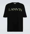 Lanvin Logo Embroidered Crewneck T-shirt In Black