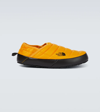 The North Face Thermoball Fleece-lined Quilted Recycled Ripstop Mules In Golden Yellow