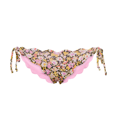 Marysia Mott Reversible Mid-rise Bikini Bottoms In Bloss Flow Prt  Blossom