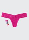 Hanky Panky Signature Original Stretch-lace Thong In Chai