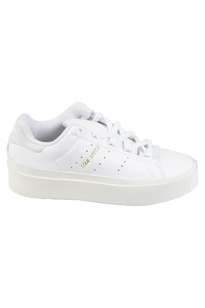 Adidas Originals Stan Smith Bonega Recycled Faux Leather Platform Sneakers In White