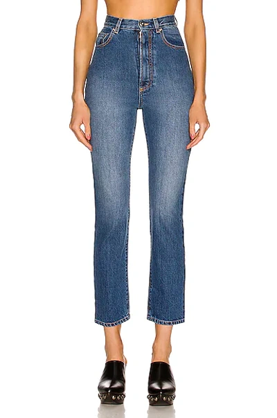 Alaïa High Waisted Jean In Bleu Jeans