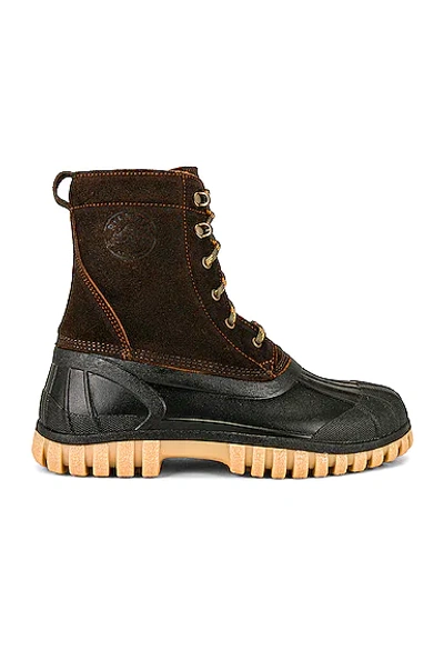 Diemme Anatra Rubber And Suede Duck Boot In Brown