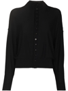 Lemaire Raised Shoulder Virgin Wool Caban Jacket In Black