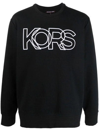 Michael Kors Logo-print Sweatshirt In Schwarz