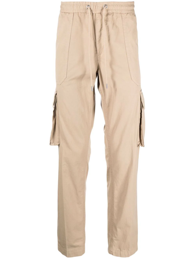 Michael Kors Cotton Garment Dyed Regular Fit Cargo Pants In Natural
