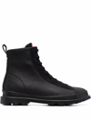 Camper Brutus Lace-up Boots In Black