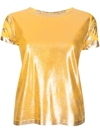 Madison.maison Metallic Lamina T-shirt In Yellow