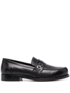 SERGIO ROSSI BUCKLE-DETAIL LEATHER LOAFERS