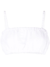 Faithfull The Brand Modie Cropped Top In Weiss