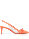 Redv Sandie Pvc-trimmed Slingback Pumps In Orange