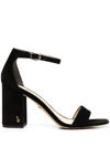 Sam Edelman Daniella Ankle-strap Suede Sandals In Black