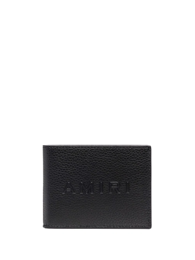 Amiri Logo-embossed Leather Wallet In Black