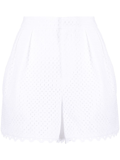 Dice Kayek Perforated-design Shorts In Weiss