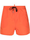 Dsquared2 Icon-print Drawstring Swim Shorts In Orange