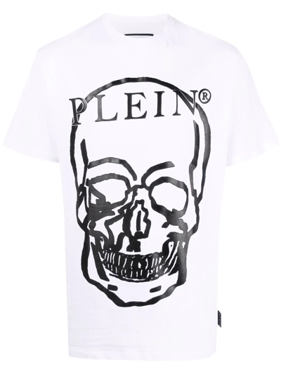 Philipp Plein Skull-print Short-sleeved T-shirt In White