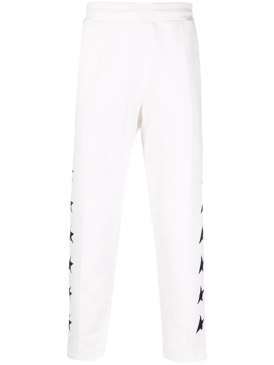 Golden Goose Star Print Track Pants In White