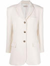 The Mannei Fitted Single-breasted Jacket In Weiss