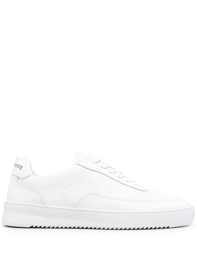 Filling Pieces Branded Heel-counter Sneakers In White