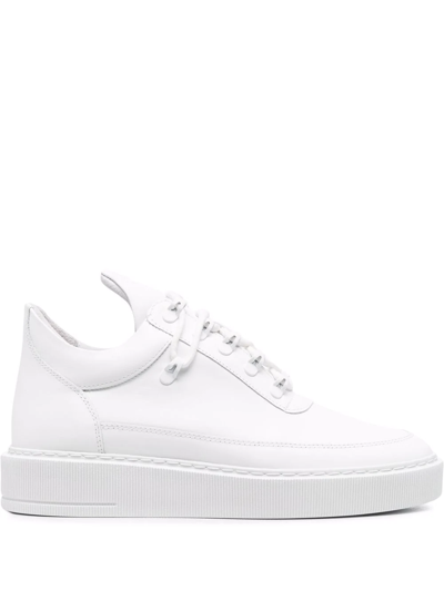 Filling Pieces Logo-embossed Lace-up Trainers In White