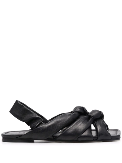 Vic Matie Knot-detail Sandals In Schwarz