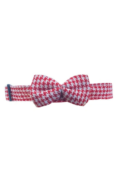 Dogs Of Glamour Morton Houndstooth Bow Tie In Red/ Multi