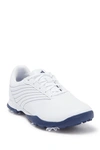 Adidas Golf Adipure Dc2 Golf Shoe In Ftwr White/tech Indigo