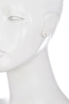 Nordstrom Rack Sterling Silver Round Cut Cz Studs In Clear/ Gold
