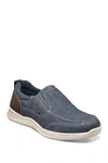 Nunn Bush Conway Canvas Slip-on Sneaker In Dark Blue Canvas