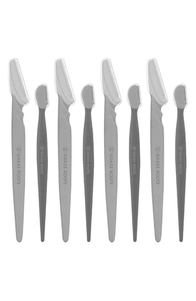 Grass Roots 8-piece Razor Set In Gray/charcoal