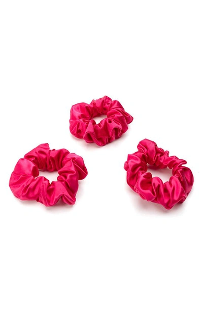 Blissy 3-pack Silk Scrunchies In Hibiscus