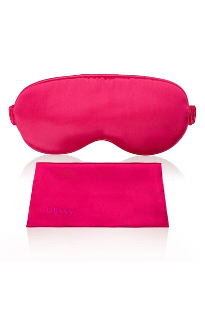 Blissy Silk Sleep Mask In Hibiscus