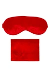 Blissy Silk Sleep Mask In Red