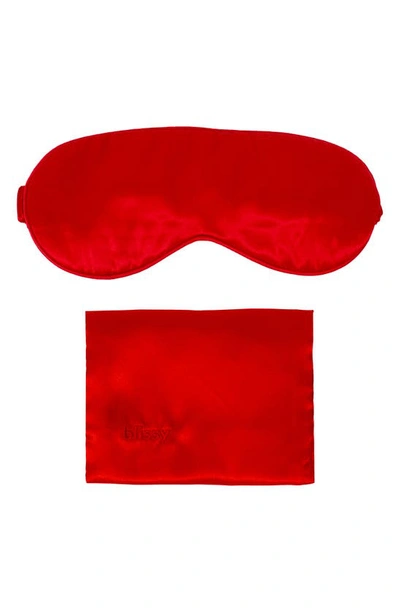 Blissy Silk Sleep Mask In Red